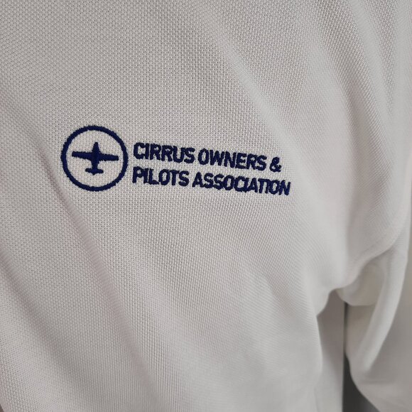 NEW Cirrus Airplane Owners Pilot Association Polo Golf Shirt Men's XL Aviation - Picture 3 of 9